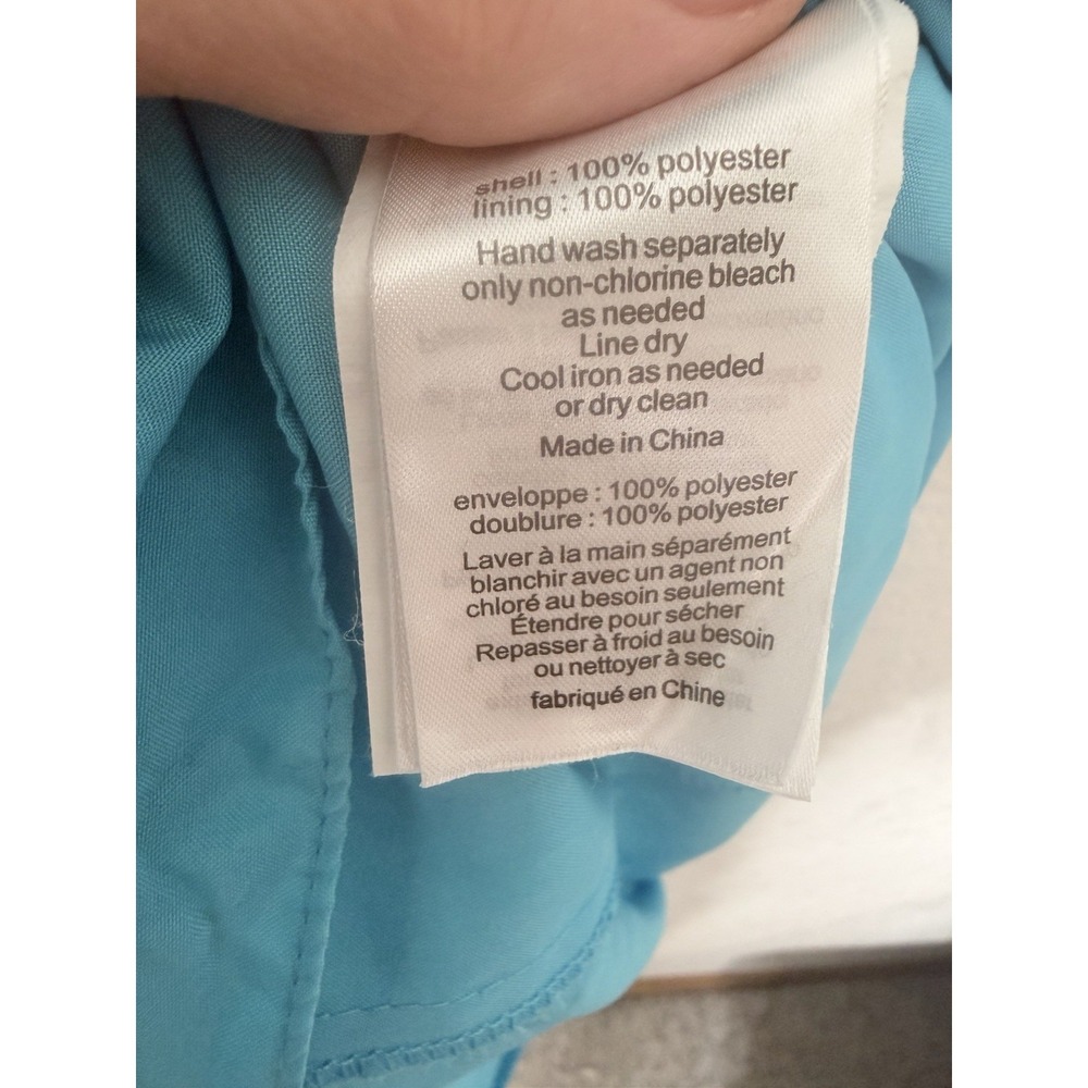 Davids Bridal Formal Dress Womens Size 20 Blue Chiffon Wedding Bridesmaid - Picture 7 of 13